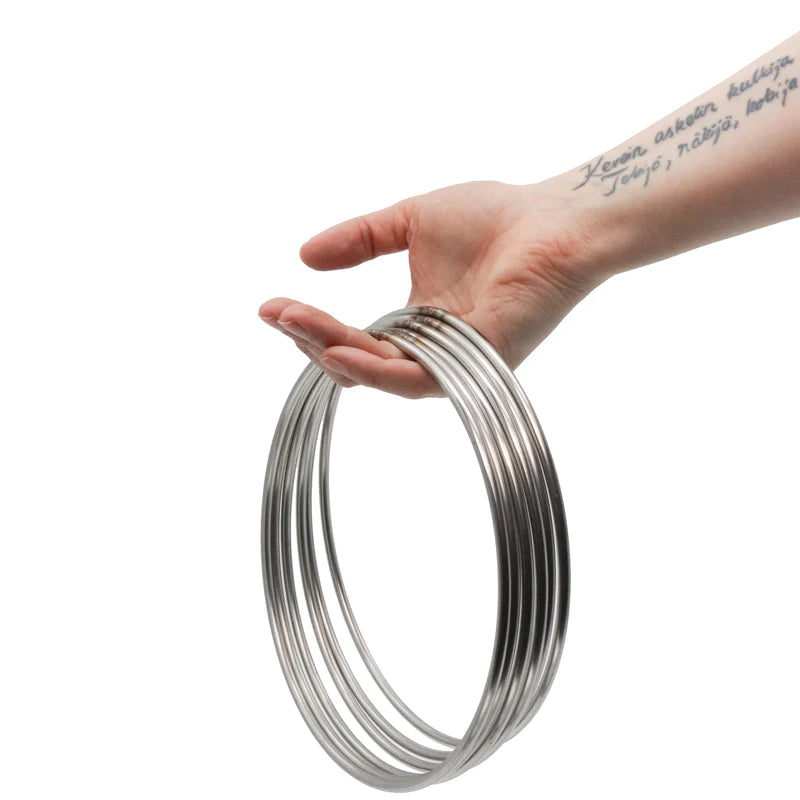 Heittorengaspeli perhepaketti (3 x ikuiset ruostumattomat heittorenkaat)